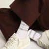 Calzini unisex in cotone bianco con cristalli decorativi