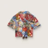 Camicia da bambina con stampa multicolore
