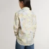 Camicia da bambina in cotone con stampa floreale multicolore