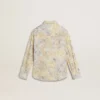 Camicia da bambina in cotone con stampa floreale multicolore