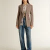 Camicia da donna con stampa floreale multicolore in paillettes