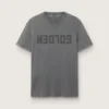 Camicia da uomo grigio antracite con effetto consumato