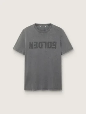 Camicia da uomo grigio antracite con effetto consumato