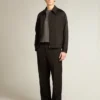 Camicia da uomo grigio antracite con effetto consumato