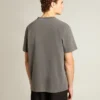 Camicia da uomo grigio antracite con effetto consumato