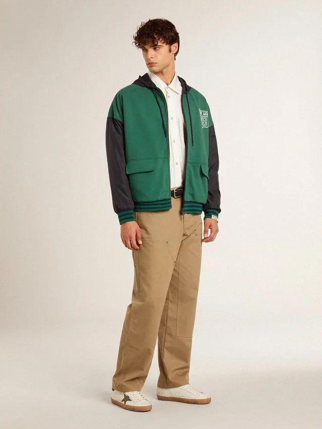 Camicia da uomo oversize effetto consumato con righe verticali