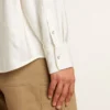 Camicia da uomo oversize effetto consumato con righe verticali