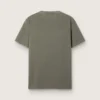 Camicia da uomo verde oliva con scritta dorata