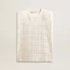 Camicia senza maniche in bianco invecchiato impreziosita da cristalli