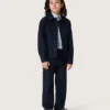 Camicia unisex Journey in tela di cotone blu con logo ricamato