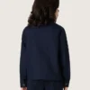 Camicia unisex Journey in tela di cotone blu con logo ricamato