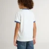 Camicie bianche da bambino con stampa blu