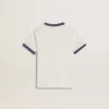 Camicie bianche da bambino con stampa blu