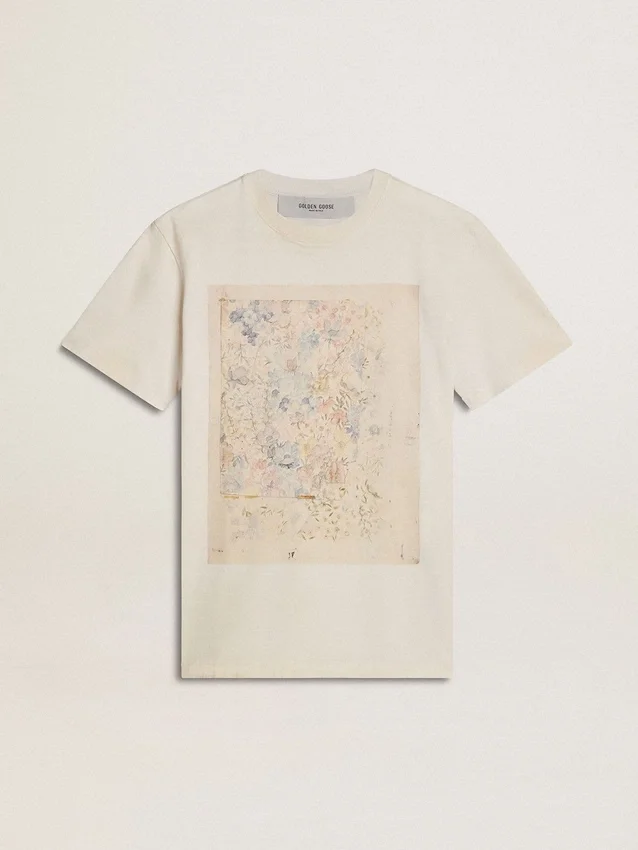 Camicie bianche da donna con stampa floreale