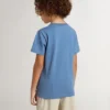 Camicie blu da bambini con stampa bianca