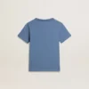 Camicie blu da bambini con stampa bianca