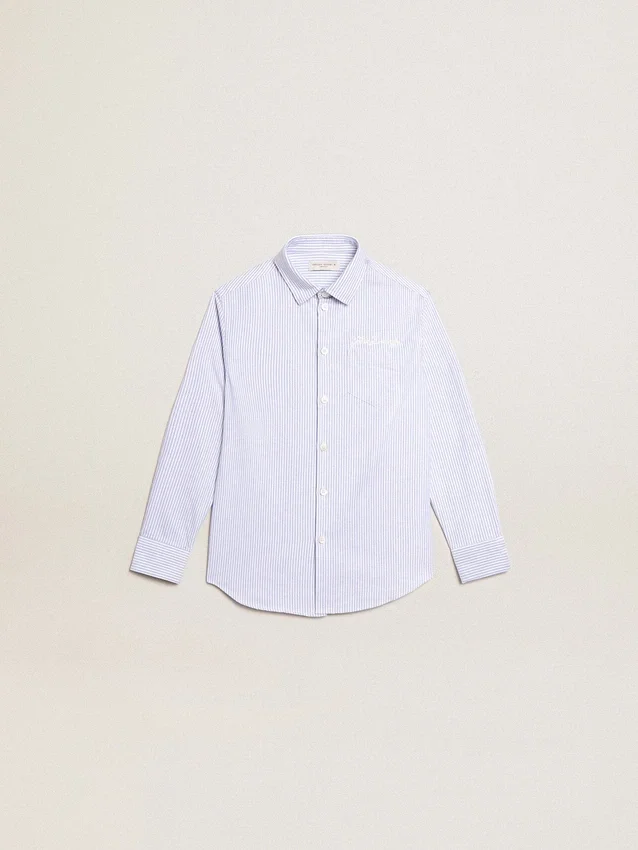 Camicie da bambino a righe azzurre