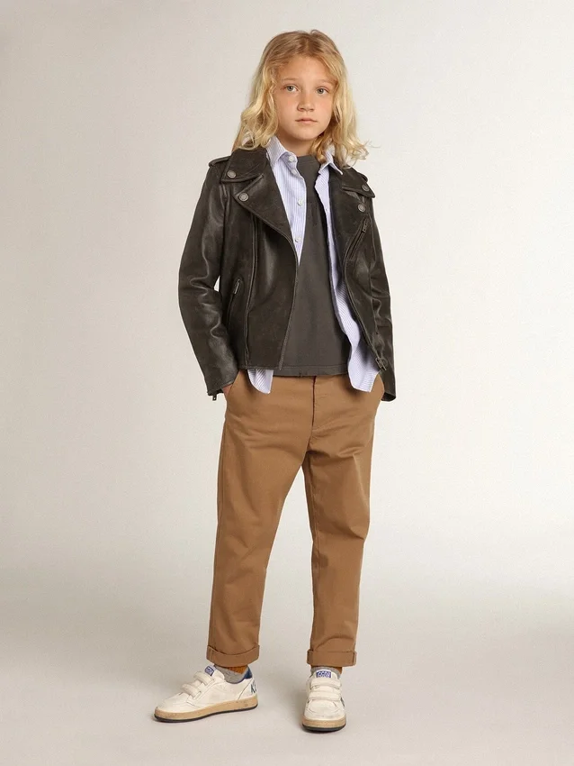Camicie da bambino a righe azzurre