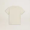 Camicie da bambino in bianco consumato con scritte multicolori