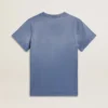 Camicie da donna azzurro sbiadito con stampa sul petto