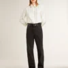 Camicie da donna con motivo a righe verticali e ricami in cristallo