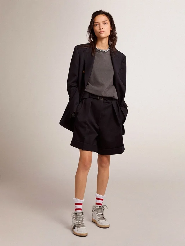 Camicie da donna grigio antracite con cristalli