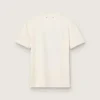 Camicie da donna in cotone bianco invecchiato con stampa vintage