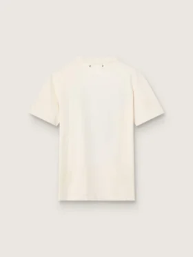 Camicie da donna in cotone bianco invecchiato con stampa vintage