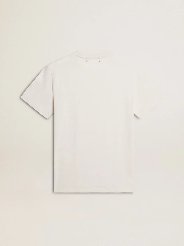 Camicie da donna in cotone bianco slavato con scritte nere