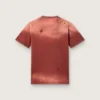 Camicie da donna in jersey di cotone color ruggine con stampa floreale