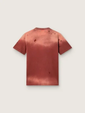 Camicie da donna in jersey di cotone color ruggine con stampa floreale