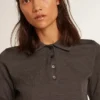 Camicie da donna in lana merino antracite