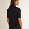 Camicie da donna in lana merino blu navy