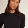 Camicie da donna in lana merino blu navy