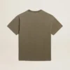 Camicie da donna verde oliva con scritte dorate