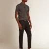 Camicie da uomo a maniche corte in lana merino grigia