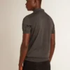 Camicie da uomo a maniche corte in lana merino grigia