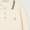 Camicie da uomo a maniche lunghe in maglia bianca con bordi a contrasto e spilla rimovibile