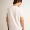 Camicie da uomo bianche con stella glitterata argento sul davanti