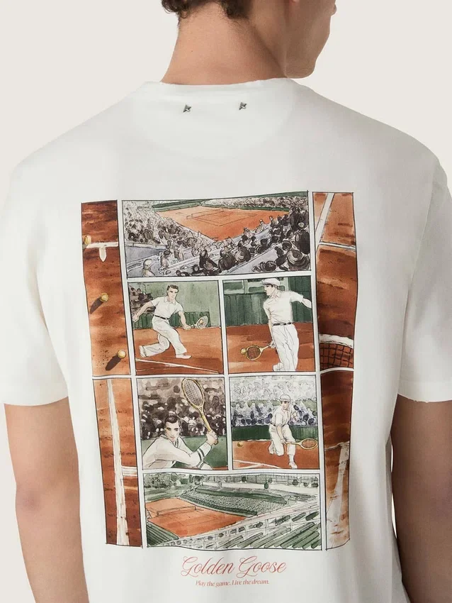 Camicie da uomo con stampa sul retro