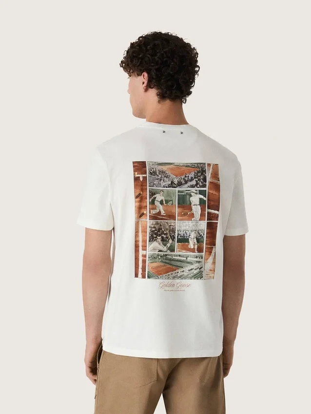 Camicie da uomo con stampa sul retro