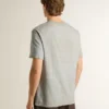 Camicie da uomo grigie effetto vintage con stampa sul davanti