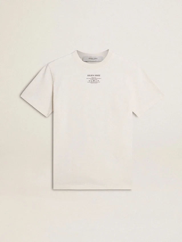 Camicie da uomo in cotone effetto "worn-white" con scritte nere