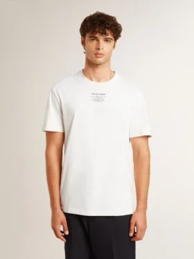 Camicie da uomo in cotone effetto “worn-white” con scritte nere