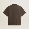 Camicie da uomo in cotone grigio antracite con ricamo