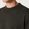 Camicie da uomo in jersey di cotone antracite con cuore traforato