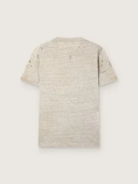 Camicie da uomo in jersey grigio melange con stampa vintage
