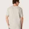 Camicie da uomo in jersey grigio melange con stampa vintage
