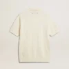 Camicie da uomo in maglia jacquard bianca
