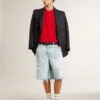 Camicie da uomo in piquet di cotone rosso